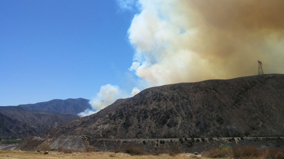 Bluecut fire on hill